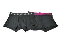 HUGO BOSS ヒューゴボス ボクサーパンツ メンズ Mサイズ 海外サイズ　ロゴ　2枚セット アンダーウェア 下着 ブラック 黒 ピンク どくろ ドクロ　トランクスのサムネイル