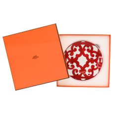 エルメス HERMES ガダルキヴィール プレート レッド お皿 サークル