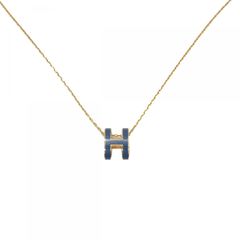 新品【ミニポップH】HERMES エルメス ペンダント ブルーサフィール 青 