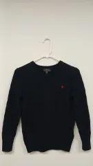 ポロラルフローレン ケーブルニット M (10-12) ネイビー