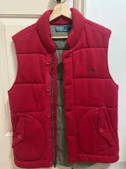 ポロラルフローレン レッド ダウン ベスト