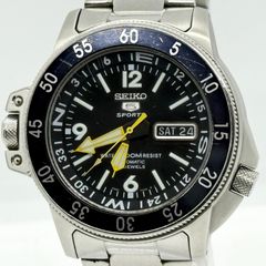 SEIKO5 SPORTS ブラックアトラス 時計 自動巻き 稼動 美品 124 - メルカリ