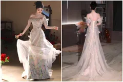 レディース ロングドレス オフショルダー 花柄 マーメイド ワンピース 半袖 宴会 婚約式 お呼ばれ パーティー フォーマル 上品 華やか 高級感 エレガント きれいめ 大人可愛い 美シルエット 主役映え 特別な日 ロング丈 S M L XL 2XL 3XL