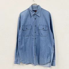 古着 used　DIESEL　ディーゼル　長袖ボタンダウンデニムシャツ　インディゴ　Lサイズ