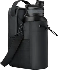 ideamall マグネットボトルホルダー 磁力 ジム シンプル 小物入れ (ブラック,  1000 ml)