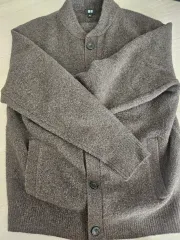 UNIQLO ユニクロ スフレヤーン カーディガン L ブラウン