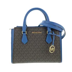 Michael Kors マイケルコース HOPE ホープ ミディアム 2WAY メッセンジャーバッグ ショルダーバッグ 35T0GWXM8B レディース ブラウン ブルー 中古