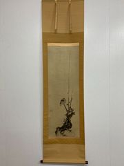掛軸-1706 俵屋宗達 墨梅図 印刷工芸作品 講談社 昭和52年 - メルカリ