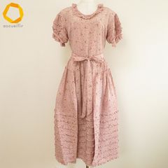 ワンダフルワールド カネコイサオ 豪華♡薔薇パッチ ワンピース ピンク