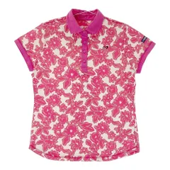 サイズ：1 MASTER BUNNY EDITION マスターバニーエディション  半袖ポロシャツ 花柄 ピンク系 [240001125848] ゴルフウェア レディース ストスト