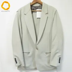 #axc ランバン LANVIN ジャケット 48 グレー系 背抜き スナップボタン 薄手 メンズ [997245]