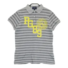 サイズ：2 PEARLY GATES パーリーゲイツ  半袖ポロシャツ ボーダー柄 グレー系 [240001137307] ゴルフウェア レディース ストスト