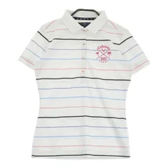 サイズ：S CALLAWAY キャロウェイ  半袖ポロシャツ ボーダー ホワイト系 [240001144433] ゴルフウェア レディース ストスト