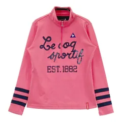 サイズ：M LE COQ GOLF ルコックゴルフ  長袖ハーフジップTシャツ  ピンク系 [240001215077] ゴルフウェア レディース ストストのサムネイル