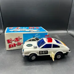 ＊ 美品 レトロ玩具 ピーポーパトカー ゼンマイ式 箱あり 関東トイズ 昭和レトロ