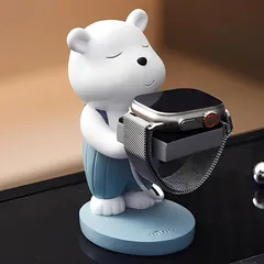Flatland アップルウォッチ 充電スタンド 全機種対応 可愛い (シロクマ)