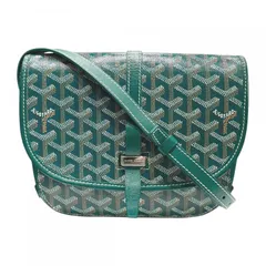 【中古】 GOYARD ゴヤール BELVE3PMLTY08CG08P ベルヴェデーレPM ショルダーバッグ ゴヤールディンキャンバス & デシーズトリヨンレザー グリーン シルバー金具26006608 SA