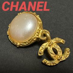 CHANEL レアvintage グリポア ブローチ ブルー - メルカリ