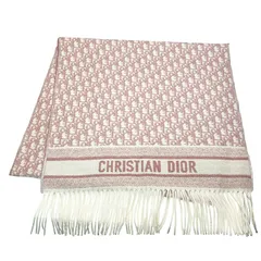 Christian Dior クリスチャンディオール DIOR オブリーク カシミヤ マフラー 25CDO309I093_C420 Rose des Vents ストール カシミヤ エクリュホワイト ピンク ウィメンズのサムネイル