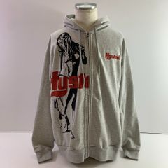 ヒステリックグラマー ガールプリント ジップアップパーカー グレー XL