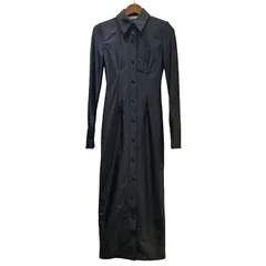 Alexander Wang アレキサンダーワン ショルダーパッド ロングスリーブ ドレス タイトフィット size=0 XS レディース ナイロン ブラック ワンピースのサムネイル