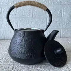 【未使用品】南部鉄器　花模様　鉄瓶 桜柄 南部鉄瓶 | Antique Nanae