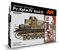 新品 AKインタラクティブ 1/35 WW.II ドイツ軍 IV号戦車 D型 DAK 戦車兵フィギュア5体付属 プラモデル AK35504-B [佐川急便]のサムネイル