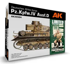 新品 AKインタラクティブ 1/35 WW.II ドイツ軍 IV号戦車 D型 アフリカ軍団仕様 戦車兵フィギュア付属 プラモデル AK35504-A [佐川急便]のサムネイル