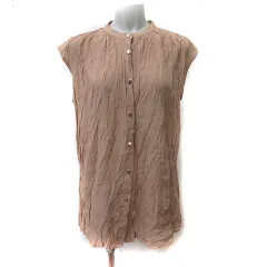 ドレスキップ DRESKIP シャツ ブラウス フレンチスリーブ M ベージュ /YI
