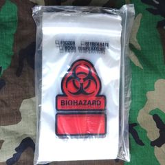 米軍放出未使用品 BIOHAZARD バイオハザード ジップバッグ100枚セット