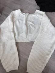 ムードリーボレロカーディガン アイボリー インディーピンク ブラック