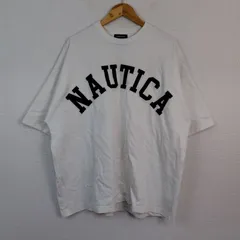 NAUTICA A.H ノーティカ TOO HEAVY Tシャツ デカロゴ ホワイト XLサイズ メンズ 古着 シティーボーイ ストリート