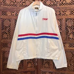 USA製 80's Swingster nylon jacket XL スイングスター ナイロンジャケット コーチジャケット レーシングジャケット TRW 企業ロゴ 刺繍 1980年代 ビンテージ 古着
