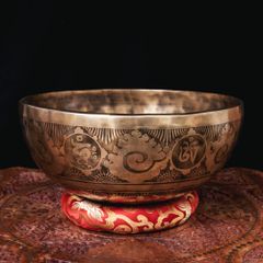 仏教美術 希少 最高級 砂張 佐波理 雲龍 おりん 佐野宏采作 4.0寸 共箱 
