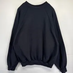 古着 90's/90年代 タルテックス TULTEX USA製 スウェット トレーナー 無地 ラグラン クルーネック 大きいサイズ 3XL  ブラック メンズ