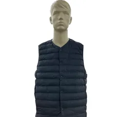 186000 新品未使用 UNIQLO +J ユニクロ ベスト 2025年モデル 331-478272  L ブラック パフテックコンパクトベスト ナイロン/ポリエステル メンズ