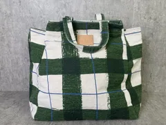 【中古】Vivienne Westwood ｳﾞｨｳﾞｨｱﾝｳｴｽﾄｳｯﾄﾞ WOBBLE CHECK ｳｫﾌﾞﾙ ﾁｪｯｸ ﾄｰﾄﾊﾞｯｸﾞ ﾎﾜｲﾄ ｸﾞﾘｰﾝ  33936014