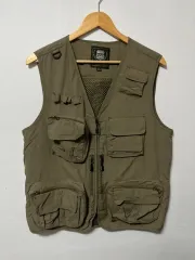 100 アウトドア マルチポケット ジャングル ベスト ジップアップ