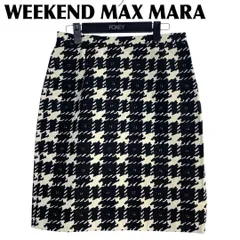 WEEKEND Max Mara ミニ タイト スカート L ベージュ千鳥柄のサムネイル