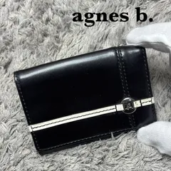 agnes b. VOYAGE アニエスベー ボヤージュ レザー 名刺入れ カードケース ブラックのサムネイル