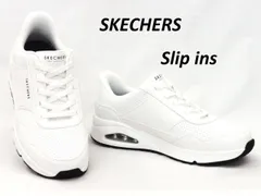 メンズ スケッチャーズ SKECHERS スリップインズ 183023W WHT エアークッション 幅広 ワイド メモリーフォーム Slip ins
