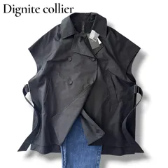 ディニテコリエ Dignite collier トレンチ ジレ サイドオープン ブラック 黒 フリーサイズ ベスト ロングシーズン 春夏秋 新品タグ付き アウター 6A001のサムネイル