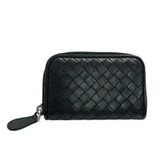 【BOTTEGAVENETA/ボッテガヴェネタ】イントレチャート 114075 コインケース レザー ブラック ユニセックス 【中古】【真子質店】【BL】