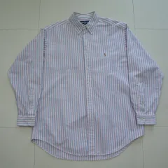 90s ポロ ヤマス オックスフォード ボタンダウンシャツ 16 5 (マルチ ストライプ)