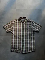 GAP 半袖チェックシャツ L コットン100% マドラス調 インド製