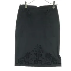 美品 VIVIENNE TAM ヴィヴィアンタム 日本製 ミディ丈 タイトスカート 0 ブラック レディース 古着のサムネイル