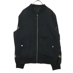 美品 GXP1999 鷹 龍 刺繍 長袖 スカジャン M ブラック MA-1 メンズ 古着