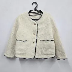 約M-L ノーブランド レディース ツイード ジャケット