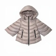 78d2 MONCLER モンクレール AKYLINA DOUDOUNE LEGERE ダウンジャケット フーデット ショートダウン ７分袖 軽量 レディース 女性服 サイズ０ ライトパープルo07t