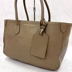【極美品】ADMJ/エーディーエムジェー トートバッグ/ハンドバッグ ベージュ 本革/レザー レディース 鞄のサムネイル